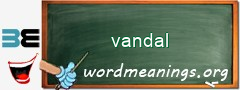 WordMeaning blackboard for vandal